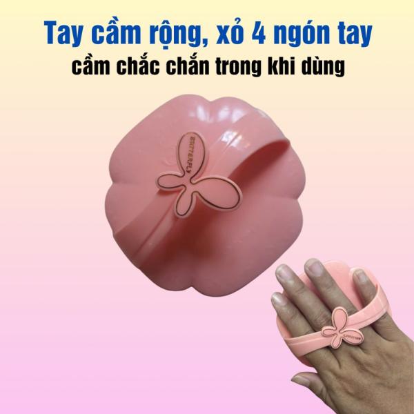 2 cái lược gai gội đầu nhựa dẻo, lược massage da đầu kích thích lưu thông máu, thiết kế tay cầm rộng, hình bướm xinh xắn