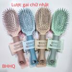 Lược gai gỡ rối tóc, tạo kiểu tóc, massage da đầu loại OVAL cán thú xinh xắn