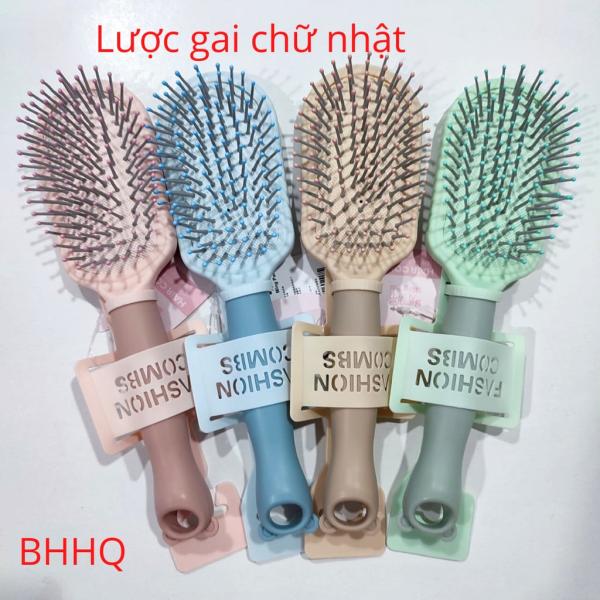 Lược gai gỡ rối tóc, tạo kiểu tóc, massage da đầu loại OVAL cán thú xinh xắn