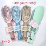 Lược gai gỡ rối tóc, tạo kiểu tóc, massage da đầu loại OVAL cán thú xinh xắn