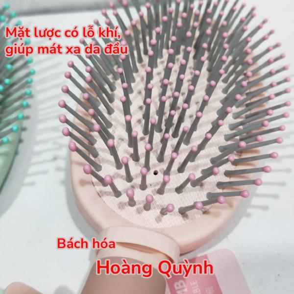 Lược gai gỡ rối tóc, tạo kiểu tóc, massage da đầu loại OVAL cán thú xinh xắn