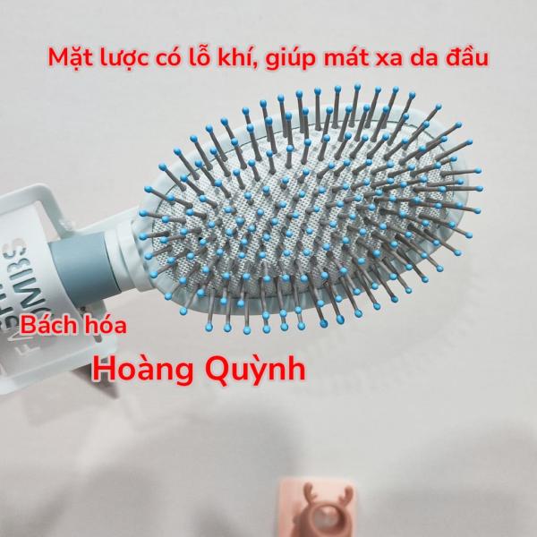 Lược gai gỡ rối tóc, tạo kiểu tóc, massage da đầu loại OVAL cán thú xinh xắn