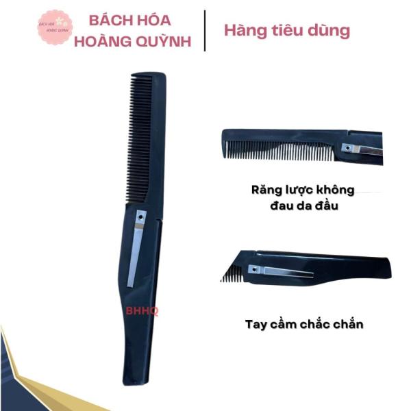 Lược xếp gấp gọn màu đen cho nam, cài túi dễ dàng BHHQ