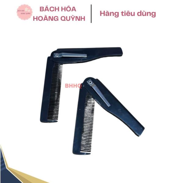 Lược xếp gấp gọn màu đen cho nam, cài túi dễ dàng BHHQ