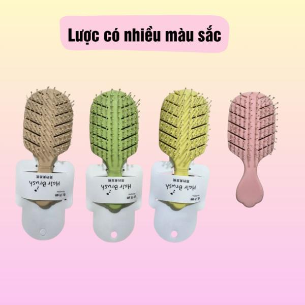 Lược gai gỡ rối tóc, tạo kiểu tóc, massage da đầu size nhỏ 13.5cm cán nhựa màu pastel xinh xắn.