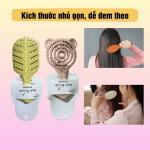 Lược gai gỡ rối tóc, tạo kiểu tóc, massage da đầu size nhỏ 13.5cm cán nhựa màu pastel xinh xắn.