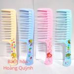 Lược răng thưa đại - lược xù đại cao cấp có họa tiết chuyên chải tóc xoăn tóc rối