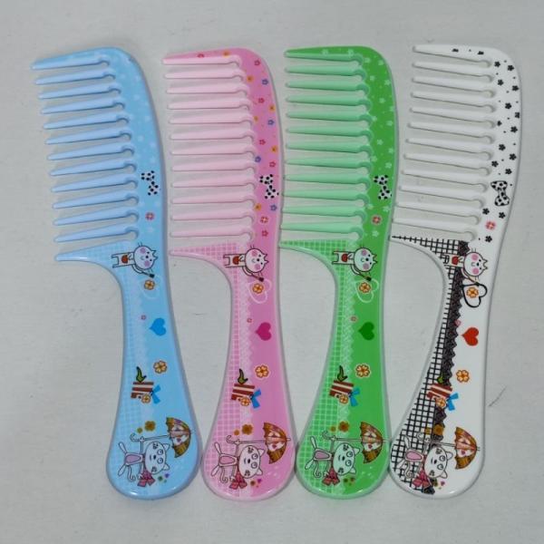 Lược răng thưa- lược xù chải tóc xoăn hoạ tiết siêu dễ thương