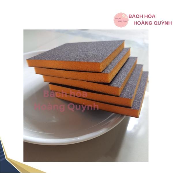 10 miếng cước nhám cam chà nồi,rửa chén bát, miếng chà nhám 2 mặt, mút nhám đa năng loại bỏ rỉ sét, vệ sinh vết ố.