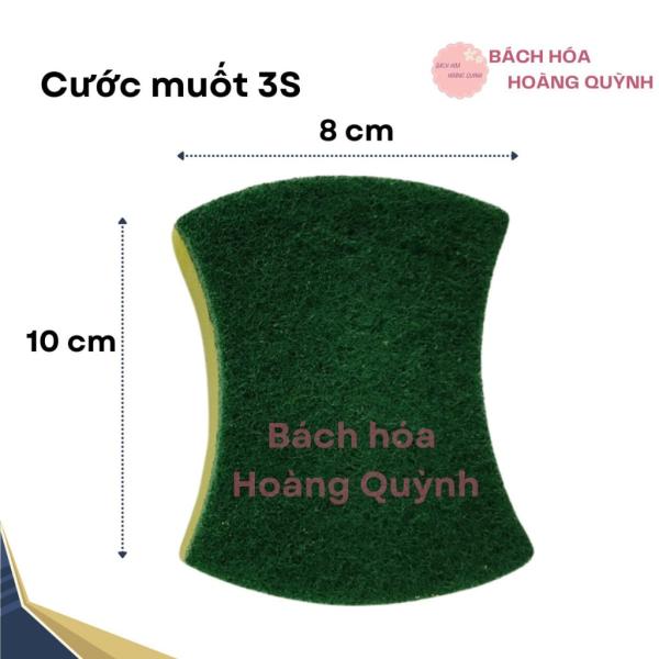 Miếng mút xốp cam chà nồi, rửa chén bát, miếng chà nhám 2 mặt loại bỏ rỉ sét