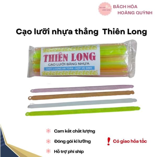 Một bịch que cạo lưỡi bằng mũ hiệu Thiên Long.