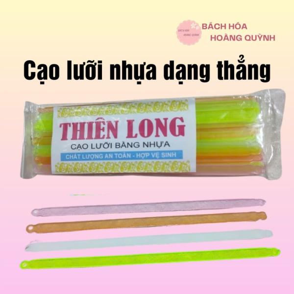 Một bịch que cạo lưỡi bằng mũ hiệu Thiên Long.