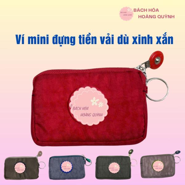 Ví bỏ túi nữ , bóp mini vải dù một ngăn 11x8 cm ,thích hợp nam nữ
