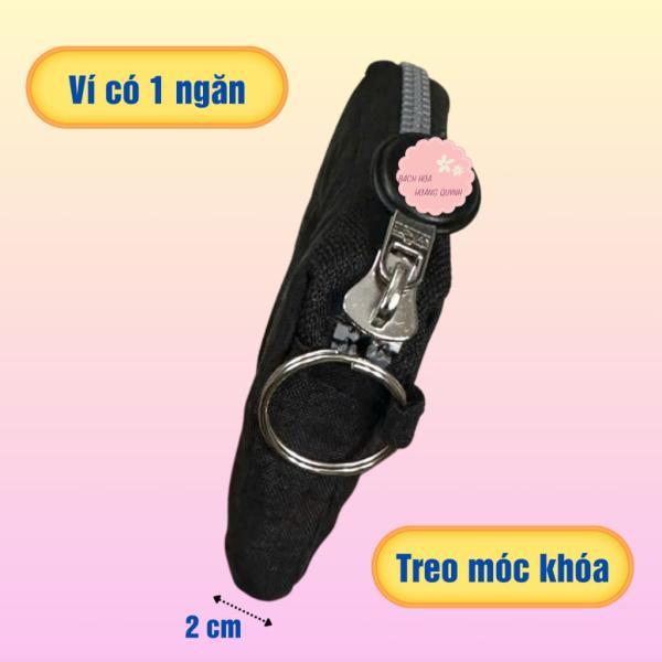 Ví bỏ túi nữ , bóp mini vải dù một ngăn 11x8 cm ,thích hợp nam nữ